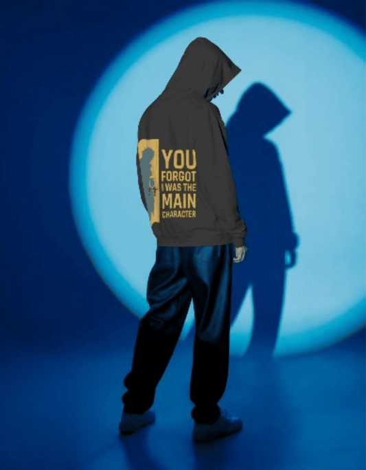 Men's Black anime inspired printed Hoodie