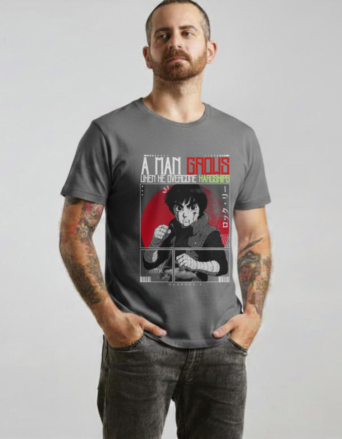 Grey Round Neck LEE Inspired Tshirt