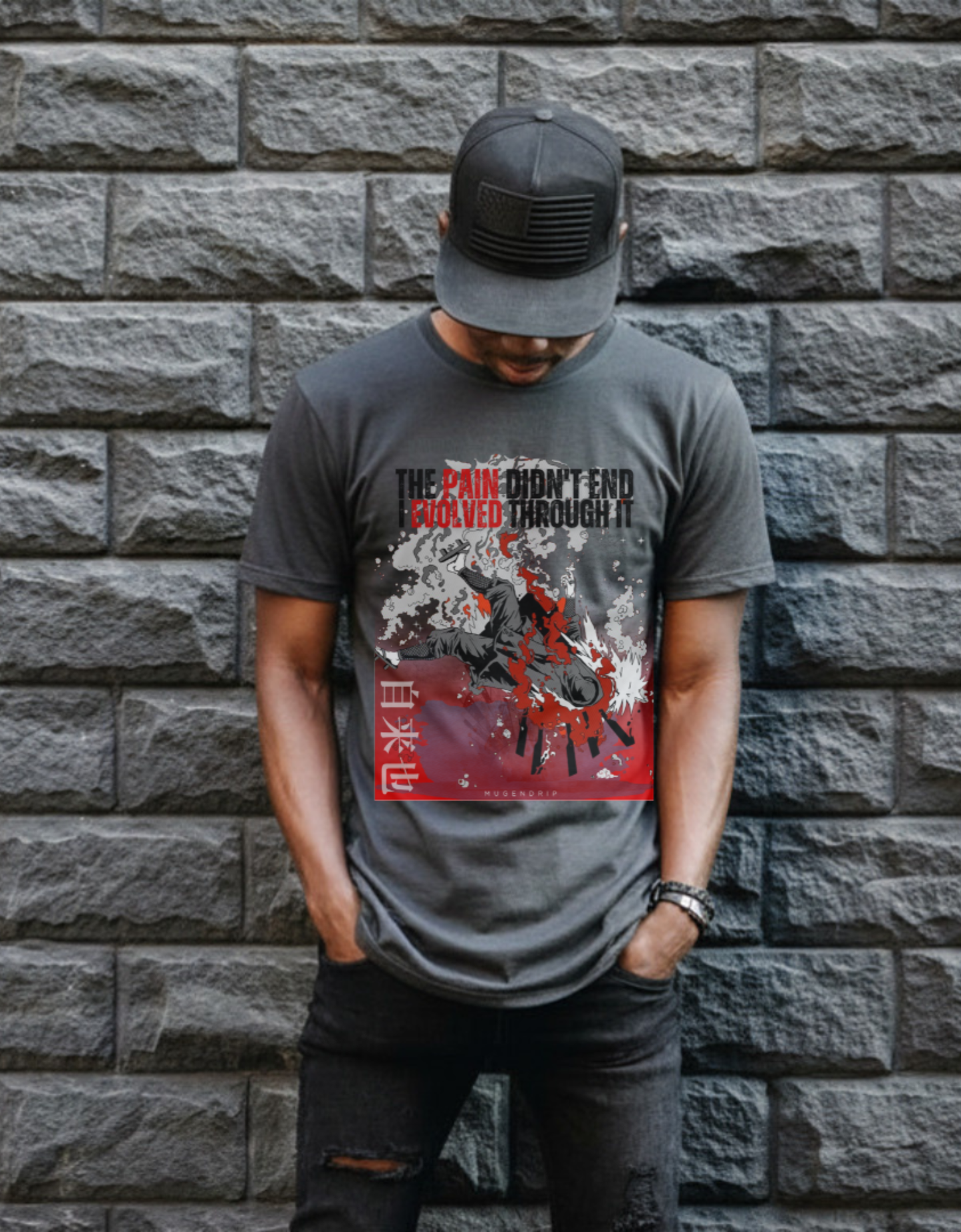 Grey Round Neck Jiraiya Inspired Tshirt