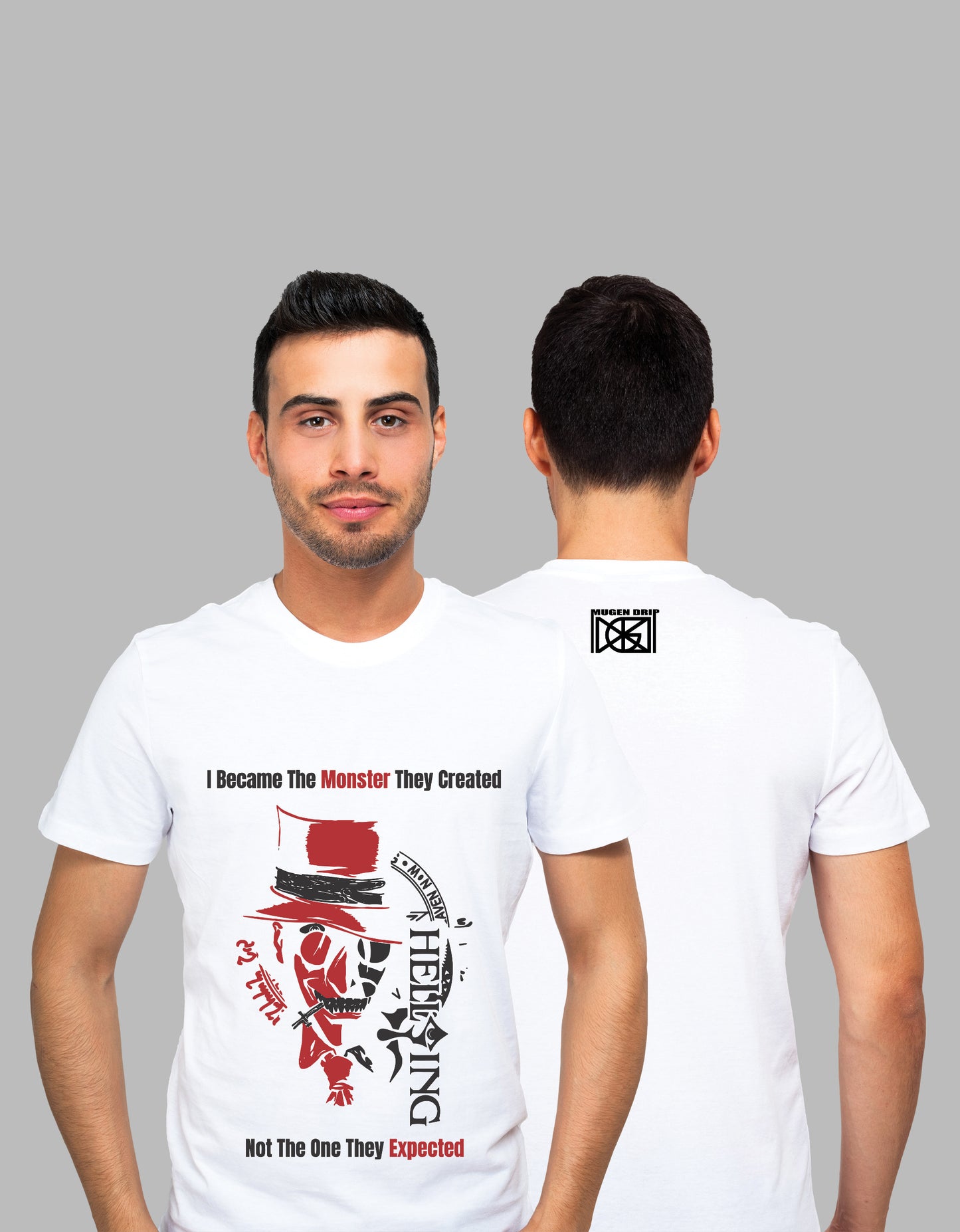 White Round Neck Fireforce Inspired Tshirt