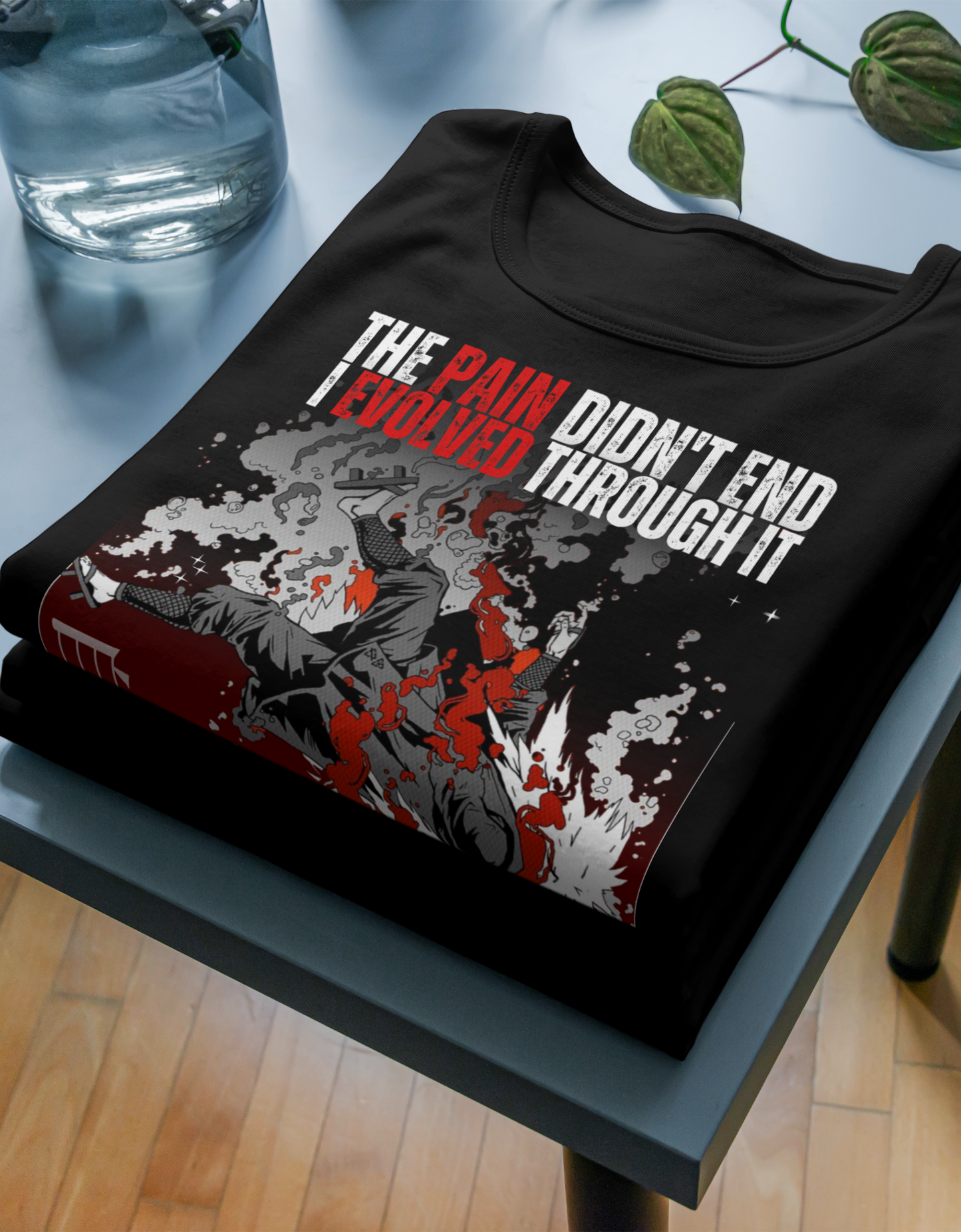 Black Round Neck Jiraiya Inspired Tshirt