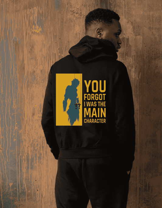 Men's Black anime inspired printed Hoodie