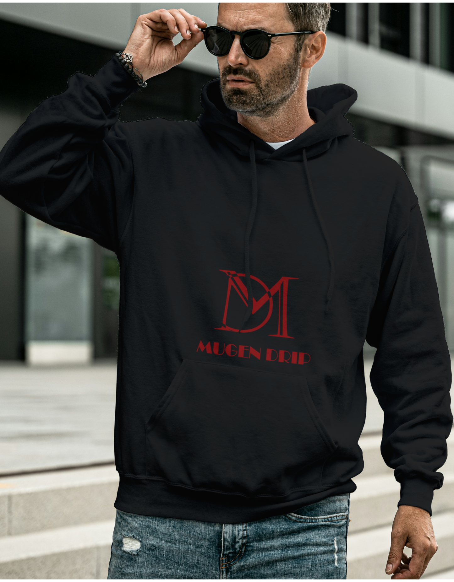 Mens Black Signature Hoodie By Mugen Drip