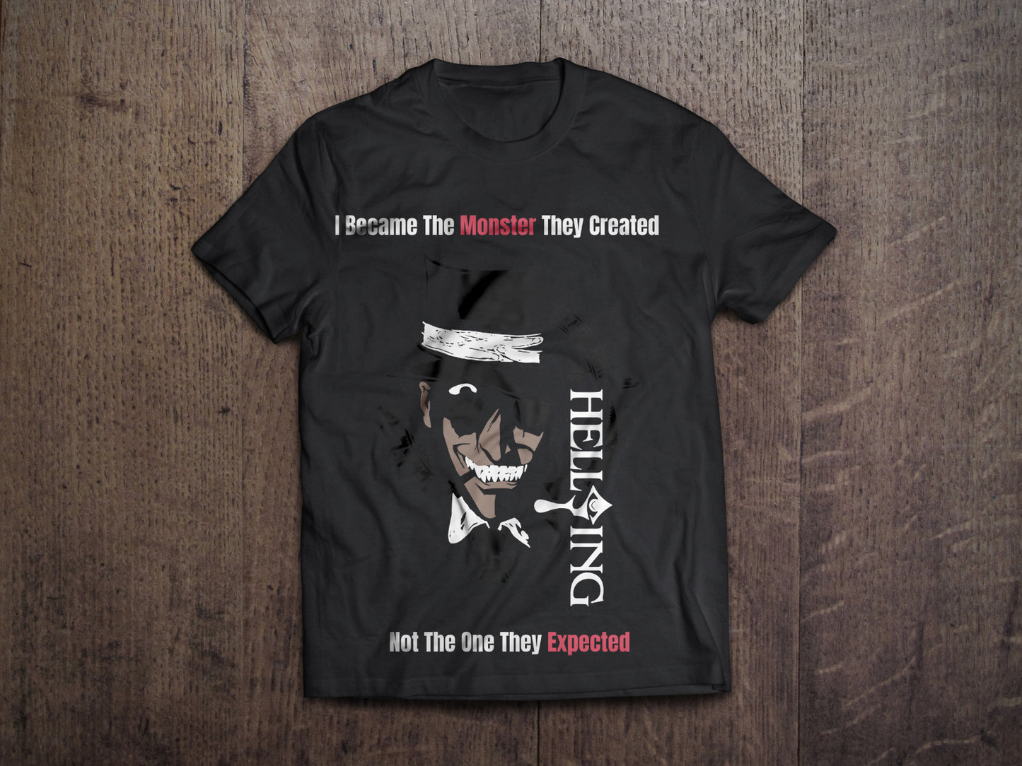 Black & Grey Oversized Fireforce Inspired Tshirt