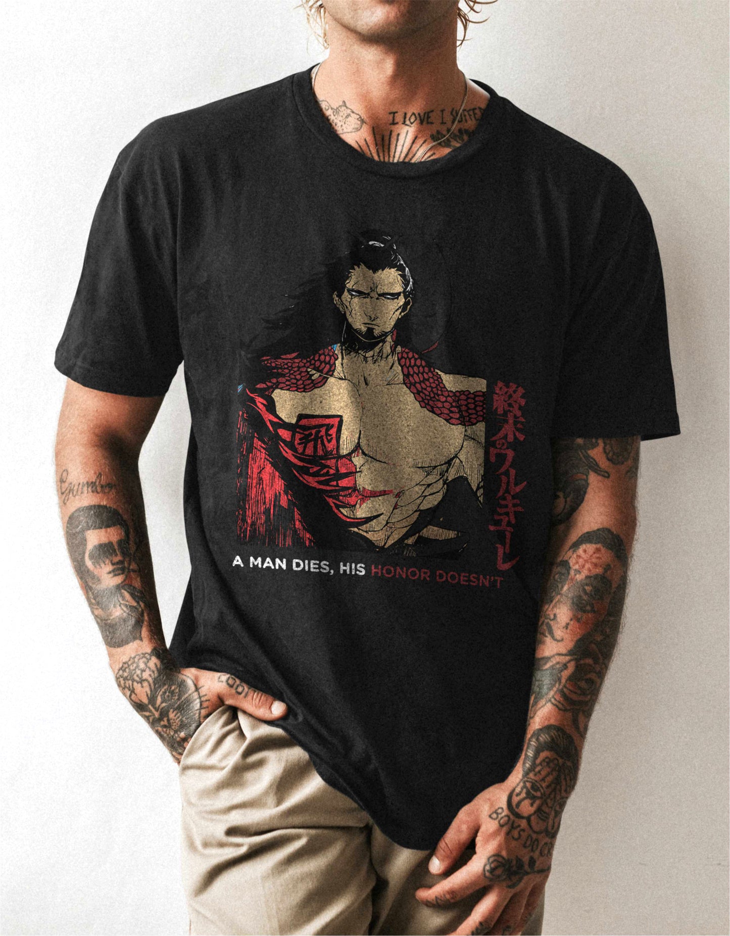 Black Oversized LuBu Inspired Anime Tshirt