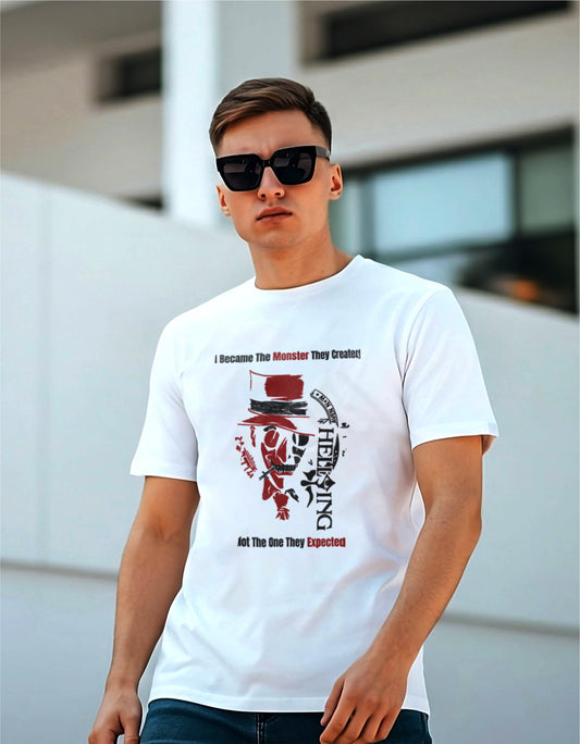 White Round Neck Fireforce Inspired Tshirt