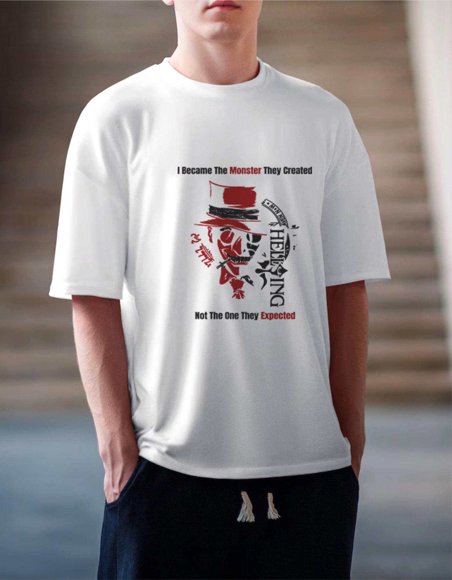 White Round Neck Fireforce Inspired Tshirt