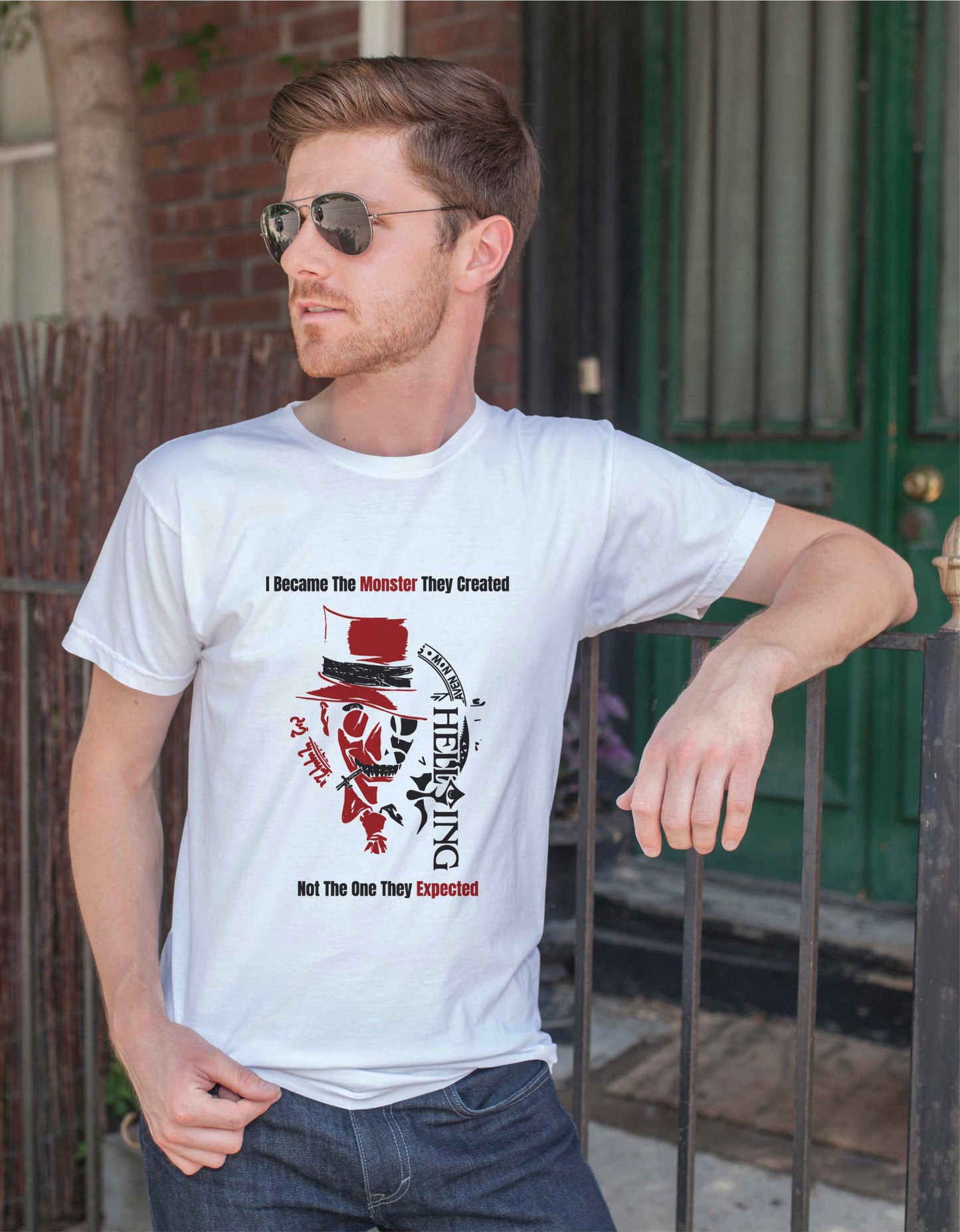 White Round Neck Fireforce Inspired Tshirt