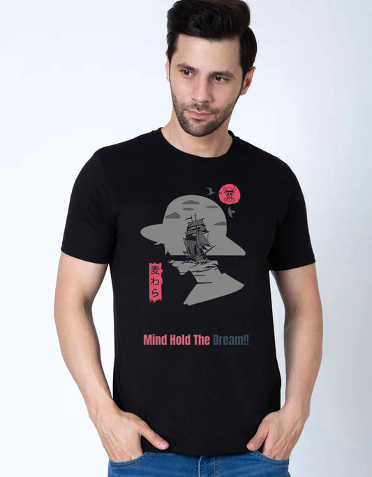 Black Oversized One Piece Inspired T-Shirt