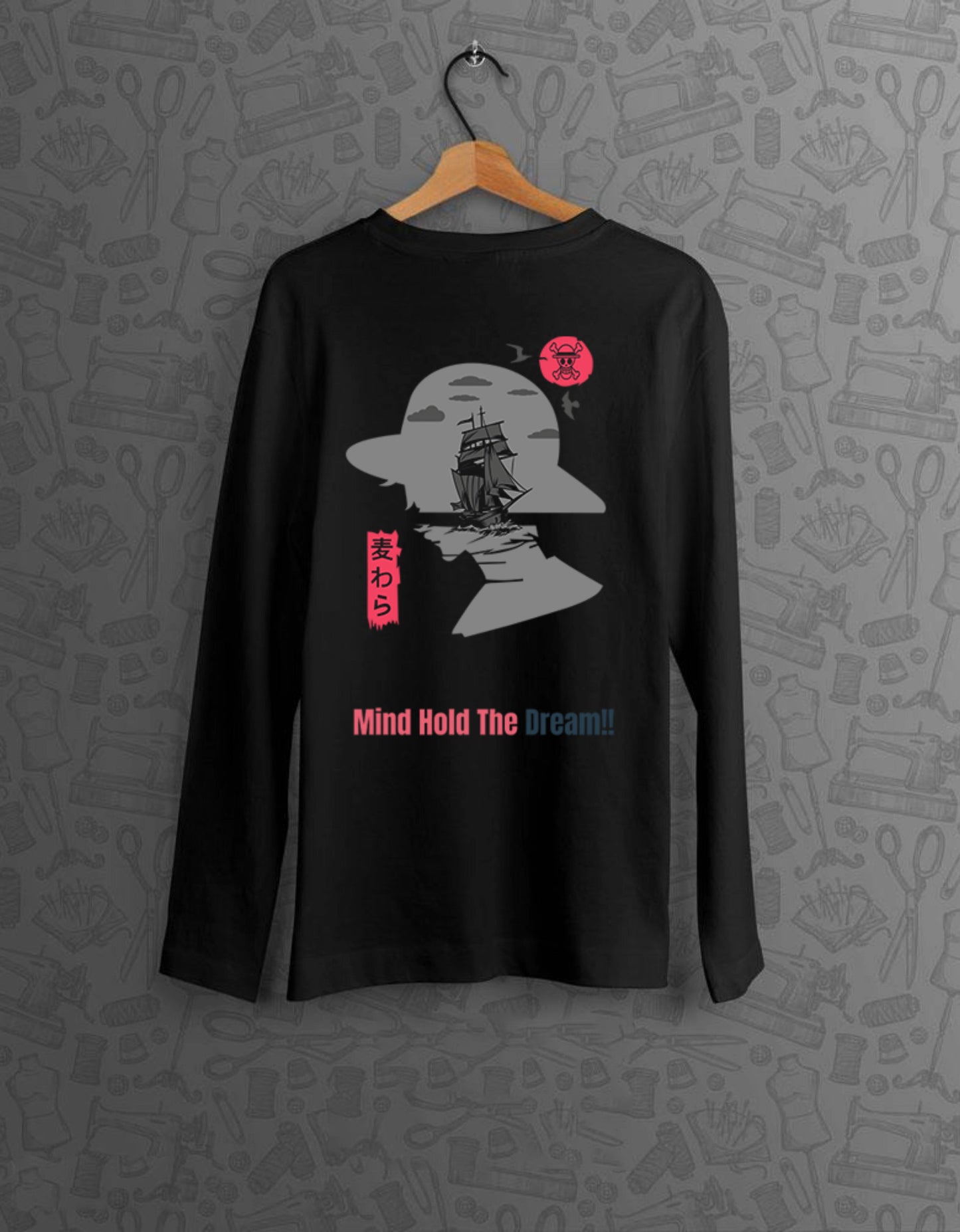 Black Oversized One Piece Inspired T-Shirt