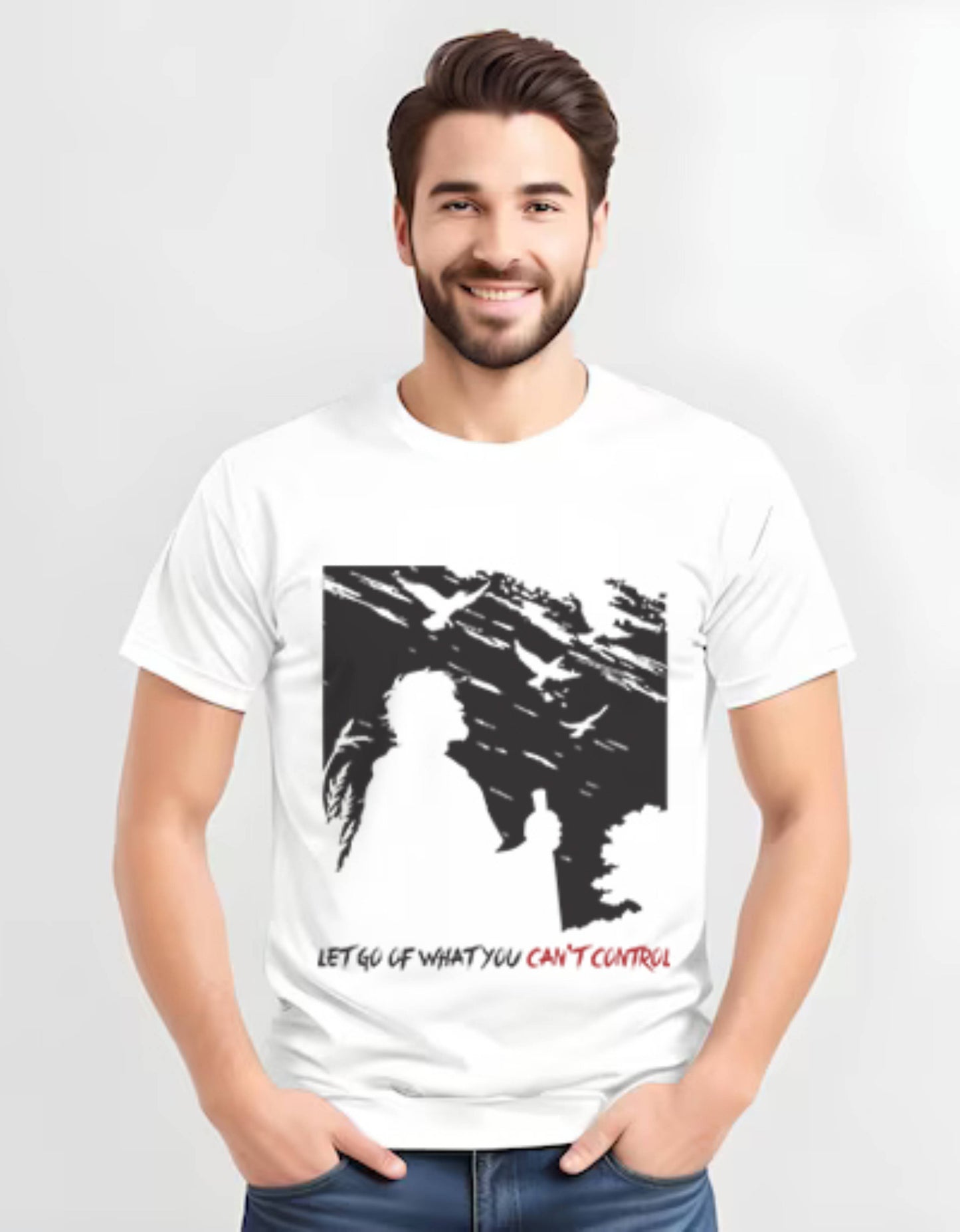 White Round Neck- Vinland Saga Inspired T-Shirt